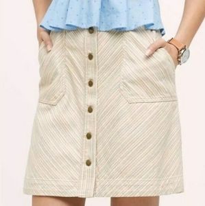 Anthropologie - Pilcro Striped High Waisted Skirt
